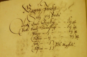 Ukázka zápisu z urbáře smiřického panství z roku 1619